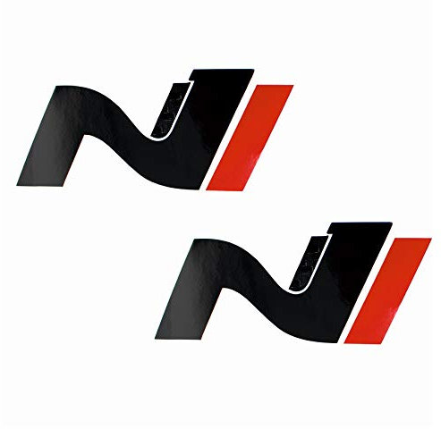 2er Set Folie Schutzfolie für Dekor Logo Vorne und Hinten Emblem Aufkleber Front Heck Selbstklebend Passgenau Auto K054 (Carbon/Schwarz/Rot)