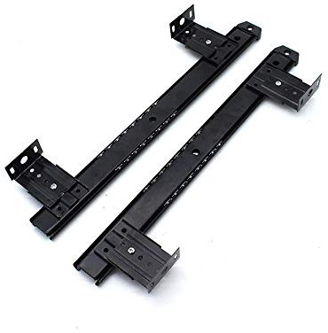 Keyboard Shelf Runners Adjustable Under Desk Drawer Computer Slides Steel Black/White
