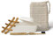 Porte-Savon EDARTO® en Bois de Bambou Naturel avec égouttoir et Couvercle en Fibre de Bambou + Brosse à Dents en Bambou + Sac en sisal 100% Naturel pour Gommage corporel