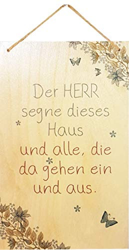 Kollektion Reuter Wandbild aus Sperrholz; 18 x 30 cm; Motiv: Haussegen