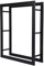 Loywe Kaminholzregal 80X25X100cm Kaminholzhalter Brennholzregal Feuerholzregal Kaminholzständer Brennholz Holzhalter aus Metall in Schwarz