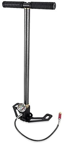 0-6000psi Handpumpe, 3 Stage Handluftpumpe Klappbar Fahrrad Luftpumpe Standpumpe Hochdruckluftpumpe aus Wolfram-Stahl, für PCP Luftpistole Bootsreifen Kajaks Autoreifen Motorrädern