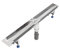 Grundkörper-SET für Duschrinne 60 cm AQUABAD® SDS Premium aus poliertem V2A Edelstahl inkl. Haarsieb/Ablauf senkrecht - Abgang mittig (Ohne Abdeckung - separat erhältlich)