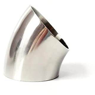 RCCT Edelstahl Rohrbogen 45 Grad – 3 Zoll Auspuff Bogen Ø76mm SS304 Dorngebogen – Poliertes Schweißrohr – Exhaust Mandrel Bend Elbow(3,0 Zoll))