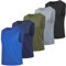 HUAKANG 5er Pack Tank Top Herren Ärmelloses Shirt Fitness Achselshirt Unterhemd Schnelltrocknendes Tanktop Gym Muskelshirt Sleeveless Funktionsshirt Sport Laufshirt für Männer 511-Blue-XL