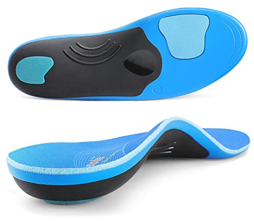 PCSsole Gel Orthopädische Einlegesohlen, Komfort Schuheinlagen für Plattfüße, Fußschmerzen, Fersensporn, Geeignet für Damen und Herren