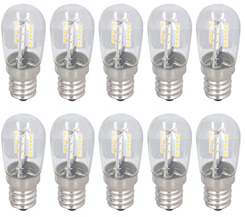 Qcwwy LED E12 Birne, 10 StüCk 1,5 W 220 V Warmweiß GlüHbirne Silikon Deckenlampe Birne FüR Kronleuchter Deckenlampen Schranklampen Wandlampen