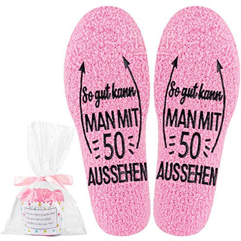 Jeasona 50. Geburtstag Socken 50 Geburtstag Frau Geschenkideen Geschenke zum 50 Geburtstag Frau 50 Geburtstag Deko 50. Geburtstag Frau Geschenke Geschenke zum 50. Geburtstag Frau Deko