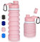 ONTA Bouteille d'eau Pliable, Bouteille d'eau Pliable en Silicone sans BPA pour Les Voyages, Bouteille d'eau Portable étanche en Silicone De Qualité Alimentaire Approuvée par la FDA, 750mL