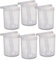 CENNET 6 x 1000ml Plastic Storage Jar With Screw Top Lids Airtight Food Storage Containers With Spoon For Kitchen, Herb, Spices, Sweets Clear Canister pots
