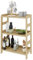 Lenmar Serie R, Natur, Braun, Holzregal, Kiefer, Holz, Hellbeige, 3-5 Böden, 89-166 cm Bücherregal, Holzregal, Standregal, Wandregal (R-01, 89x63x33 cm, 3 Böden, Natur)