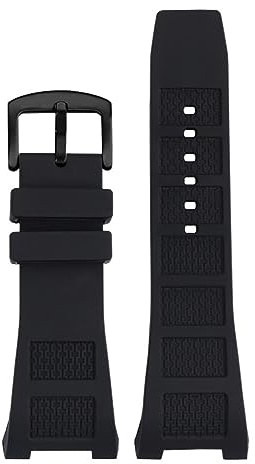 HEPUP Silikon-Gummi-Uhrenarmband für IWC Ingenieur Armband für Männer 30 * 16mm IW323601 IW323608 Wasserdicht Uhrenarmband Armbänder Dornschließe