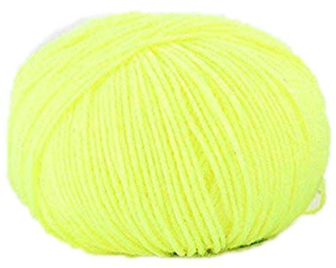 Häkelgarn, Strickgarn, 50 g/Knäuel, Baumwolle, Strickgarn, Kleidung, handgefertigt, Pullover, Schal, Garnzubehör (Farbe: Rot, Größe: 6 Stück) (Color : Giallo, Size : 3pcs)
