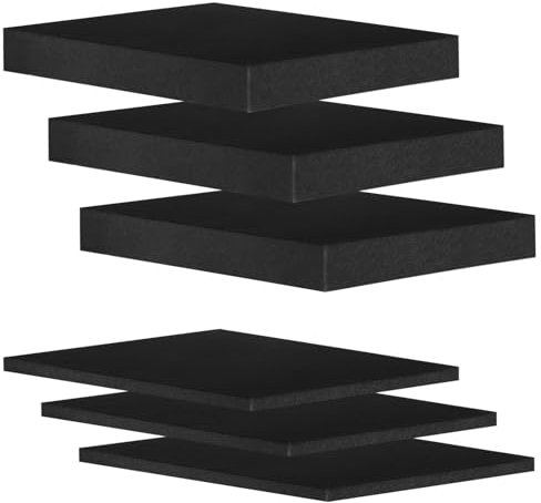 LDHHYH Würfelschaumstoff Rasterschaumstoff, 3 Stück 400 x 300 x 50mm/3 Stück 400 x 300 x 10mm Würfelschaumstoff Rasterschaumstoff Schwarz,Werkzeugkoffer Würfelschaumstoff, Schaumstoffeinlage Werkzeug