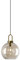 EKSED Bernsteinfarbene Glas Pendelleuchte - Vintage Messing Hängelampe mit verstellbarem Lampenschirm & E27 Fassung für Küche, Esszimmer & Schlafzimmer (25cm)