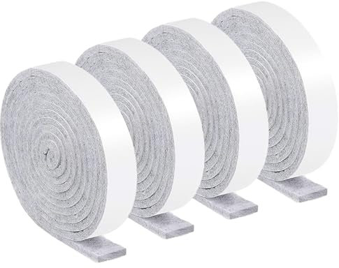4 Rollos Almohadillas de Fieltro Autoadhesivo 100×2cm?Almohadillas de Fieltro Adhesivo Corta Cualquier Forma,Protector Muebles Antideslizante,Resistente a los Arañazos
