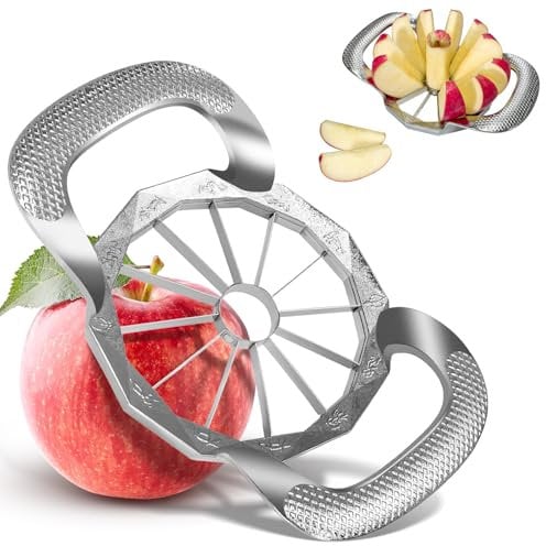Stainless Steel Apple Corer Slicer, 12-Blade Extra Large, for Up to 4 Inch Apples
