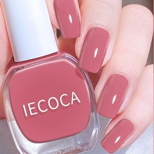 Nude Nail Polish,Quick Dry Nail Polish-No UV Lamp Curing,Vegan No Chip,Long Lasting Nail Polish For Girl-Nude Pink Nail Varnish For French Manicure