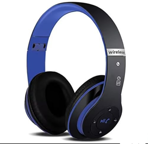 Générique Foldable Wireless Bluetooth Headphones, 4 Colors Available (Blue)