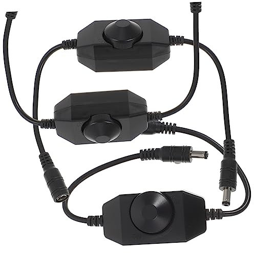 Yardenfun 3er Set LED Dimmer Dimmbarer Rotary Schalter Für Einfarbige Lichtstränge 12V LED Helligkeitsregler Einfach Zu Bedienen Ideal Für Stimmungsvolle Beleuchtung