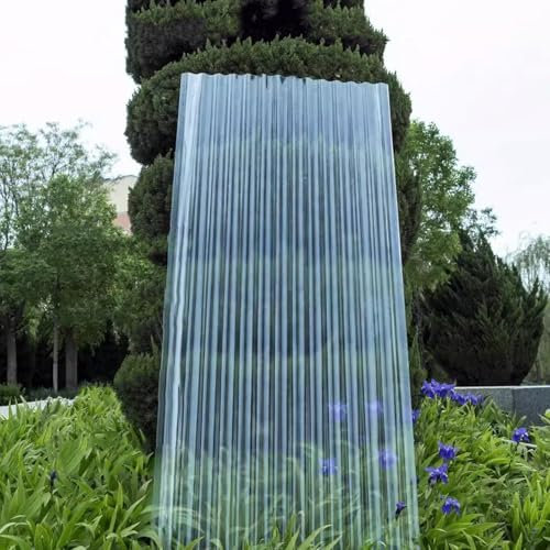 3mm Placa Ondulada for Exterior,Plancha Transparente,Paneles de Techo Silencioso,Garaje Corrugado,Chapa Ondulada for Invernaderos Prueba de Lluvia,con Tornillo, 3/4/5/7/11/13/16 piezas(4 Pcs,0.9x2m/35