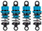 Runup 4-teiliges RC Stoßdämpfer Set, Öl RC Vorne Hinten Aluminium Dämpfer Set für 1/10 Tamiya M-03/M-04/M-05/M-06 RC Upgrade-Teile (52mm Blau)