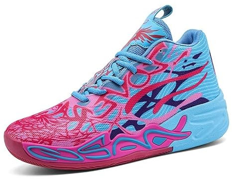 Scarpe da Basket da Uomo, in Mesh, Traspiranti, alla Moda, Sportive e for Il Tempo Libero, Scarpe Sportive(Pink,44 EU)