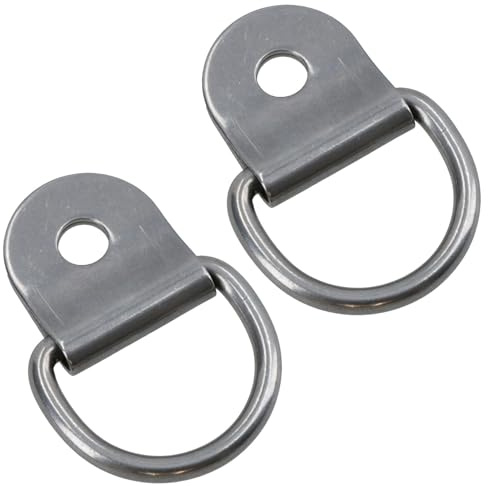AB Tools Tie Down Anchor Dee Ring 2 Pack Stainless Steel Lashing Hook Point Cleat 316