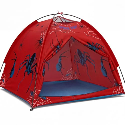 Yoojahow 1 Pcs Spider Play Tent for Adults Indoor Outdoor Pop up | Spider Web Playhouse for Boys Girls Party, Foldable with Mesh and Storage Bag, Easy Setup Birthday Gift Idea