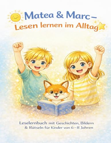 Matea & Marc – Lesen lernen im Alltag: Leselernbuch mit Geschichten, Bildern & Rätseln für Kinder von 6–8 Jahren (Matea & Marc – Lern- und Rätselabenteuer, Band 1)