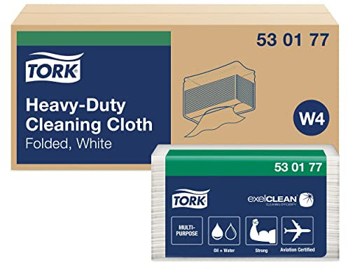 Tork 530177 Weiß Extra Starke Reinigungstücher, 1-Schicht, Premium-Qualität, 1 x 60 Tücher