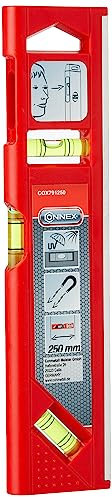 Connex Wasserwaage Magnet 25 cm ABS/Alu, COX791250, Rot