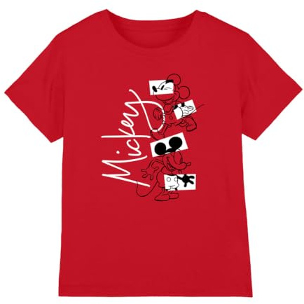 Mickey Mouse Boy's Mickey Mouse Geometric Shapes Unisex Kids T Shirt T-Shirt (Pack of 1)