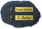 Türklingel Türschild Klingeltaster 5403 Naturstein-Optik aus Graphikstein® mit Gravur (Schiefer-Anthrazit/Messing)