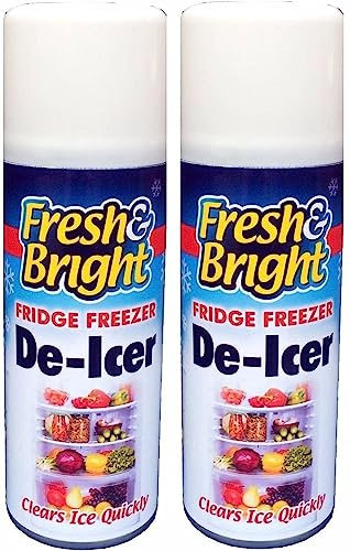 2 x Fridge Freezer De Icer Spray Clear Ice Quickly Anti Bacterial Deicer 200ml Can
