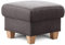Cavadore Hocker Wisconsin / Sofa-Hocker, Sitzhocker, bzw. Fußbank mit Stauraum im Landhausstil / Holzfüße in Buche / Mikrofaser / Größe: 58 x 45 x 58 cm (BxHxT) / Farbe: Dunkelgrau