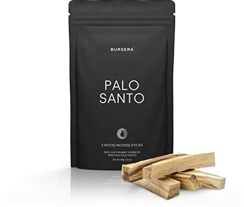 Bursera Palo Santo Sticks, Baum gepflanzt bei jeder Bestellung, 100% natürlich, ethisch & nachhaltig, 5er-Pack authentische Räucherstäbchen aus echtem Palo Santo Holz aus Peru für Aromatherapie