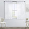 Topfinel Gardinen Wohnzimer Vorhang Weiß Transparente Vorhänge mit Schlaufen Schlafzimmer Gardine 145 cm Lang Curtains & Drapes Übergardinen 140 Breit Schlaufenvorhang Fenstervorhänge