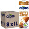 Alpro Almond Plant-Based Long Life Drink - Vegan Dairy Free & Lactose Free Milk Alternative - 1L (Pack of 8)