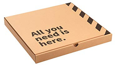 Packer Pro Pack 50 Pizzaschachteln aus Kraftpapier für Restaurants Delivery, Medium, 34 x 34 x 3,5 cm