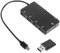 KERDEJAR Micro USB OTG 4 Port Hub Power Charging Adapter Cable For Smartphone Tablet Black
