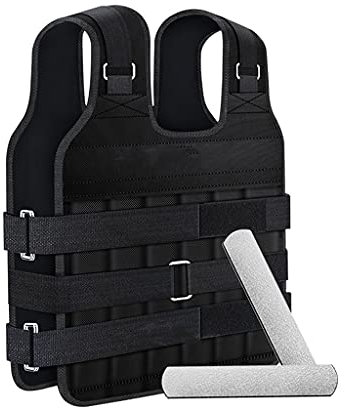 Chaleco Lastrado con Placa de Acero, Chalecos de Entrenamiento Ajustables, 5 Kg / 8 Kg / 10 Kg / 15 Kg / 20 Kg / 25 Kg Chaqueta de Chaleco Ponderada de Carga Unisex, para Adelgazar, Correr, Gimnasio,