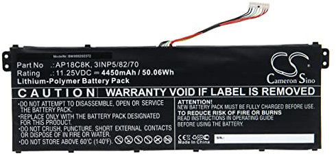 vhbw Batería Recargable Compatible con Acer Chromebook 314 C933-C6YY, 314 C933-C7GM, 314 C933-C9J5 Notebook (4450 mAh, 11,25 V, polímero de Litio)
