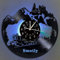 Smotly Vinyl-Wanduhr, Hogwarts-Express-Zug-Thema, Wanduhr, Bunte Nachtlichtfunktion, künstlerische handgefertigte Heimdekoration Digitale Wanduhr Geschenk (Geschenkhaken) (Mehrfarbig)