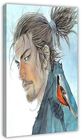 Anime-Poster Vagabond 4, Leinwand-Poster, Wandkunst, Dekordruck, Gemälde für Wohnzimmer, Schlafzimmer, Dekoration, 60 x 90 cm, Rahmen:
