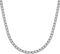 U7 Damen kurze Halskette 46cm Tennis-Kette aus Edelstahl 3mm glänzenden Weißen Zirkonia Collier Modeschmuck Accessoire für Hochzeit Verlobung