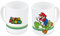 Nintendo Super Mario Tasse, Keramik, 325 ml Weiß, Grün, Blau, Rot