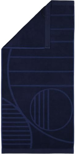 Möve Handtücher Autumn Delights Grafikstruktur Dark Blue - 426