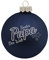 Deitert Weihnachtskugel Bester Papa der Welt, Ø 8cm, Christbaumkugel aus Glas (matt), Individueller Weihnachtsbaumschmuck als Geschenkidee, Blau