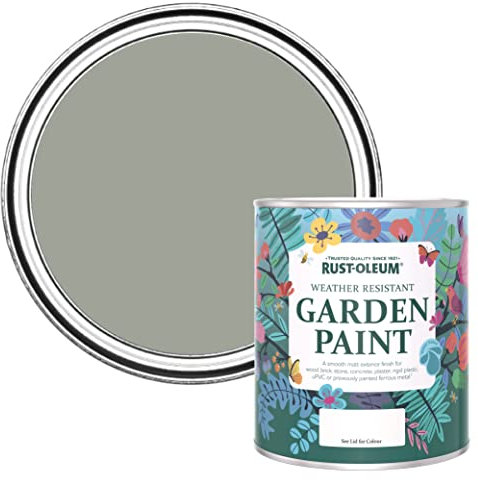 Rust-Oleum Light Green Mould Resistant Garden Paint in Matt Finish - Tea Leaf 750ml